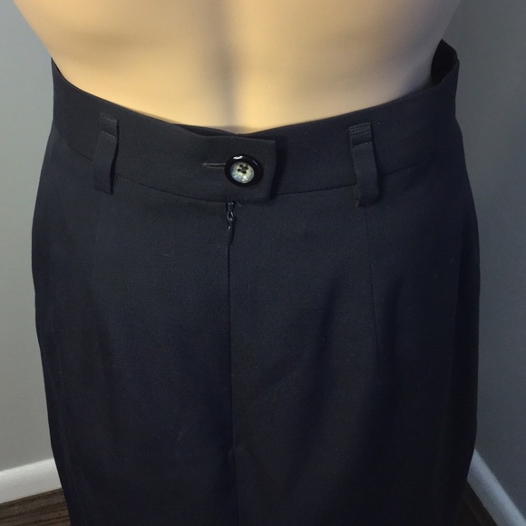 ESCADA ‘LAUREL’ BLACK WOOL KNIT LUXURY MIDI SKIRT - Picture 4 of 7